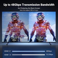 Cable UGREEN CM565 USB-C a HDMI 2.1, 8K 60Hz, 4K 240Hz, 48Gbps, HDR, HDCP2.3, Thunderbolt 3/4, Trenzado de Nailon, Gris, 3.3/6.6/10 Pies