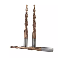 HRC55-herramientas de corte de bolas cónicas de doble filo, piezas de aluminio cnc personalizadas de precisión, puntas de enrutador de carburo, mecanizado cnc