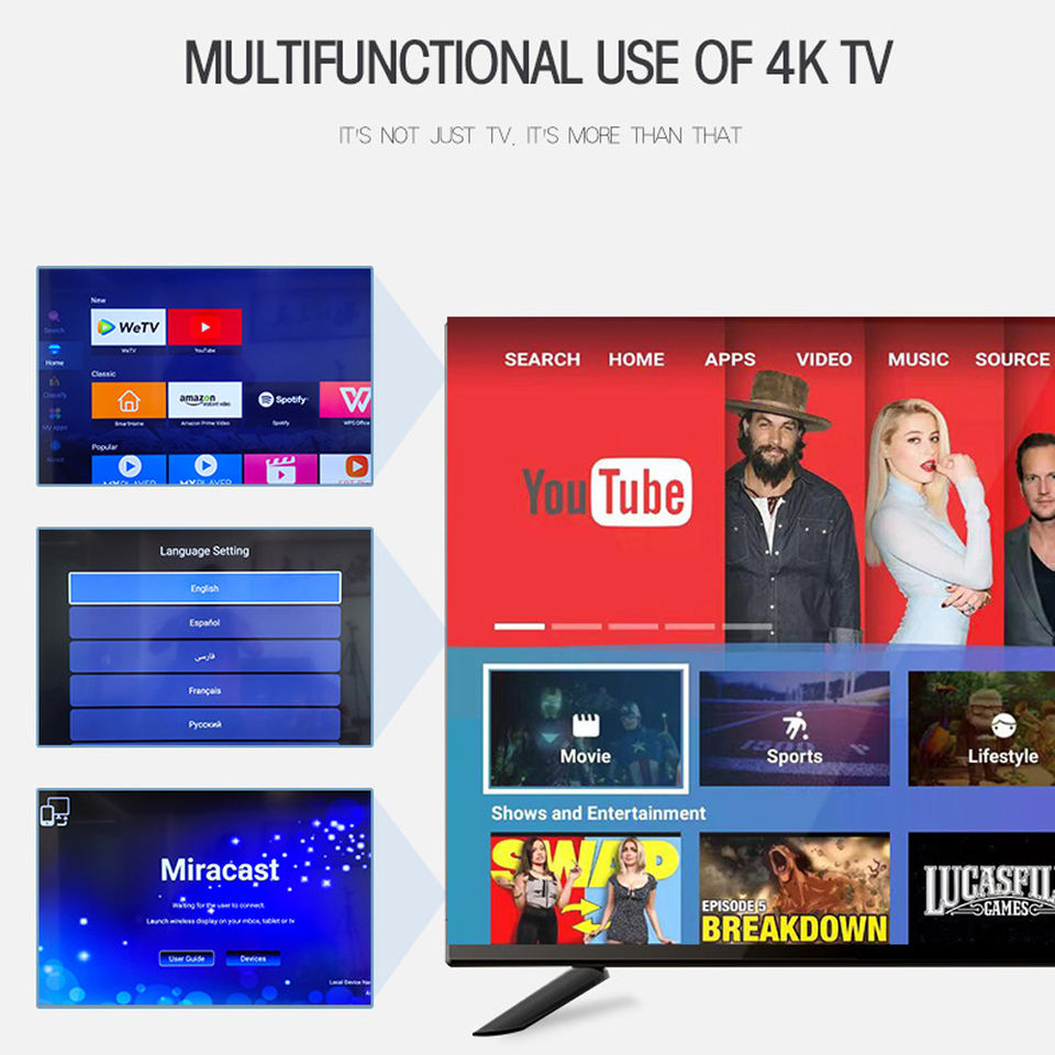 85 Inch Android Smart TV Touch Screen Frameless Android TV for Gaming