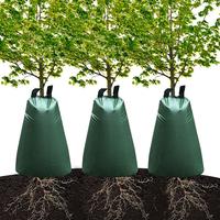Sac d'arrosage pour arbres 20 gallons avec double point de vidange et connexion par fermeture éclair, sac d'irrigation à libération lente en PVC PE stabilisé aux UV