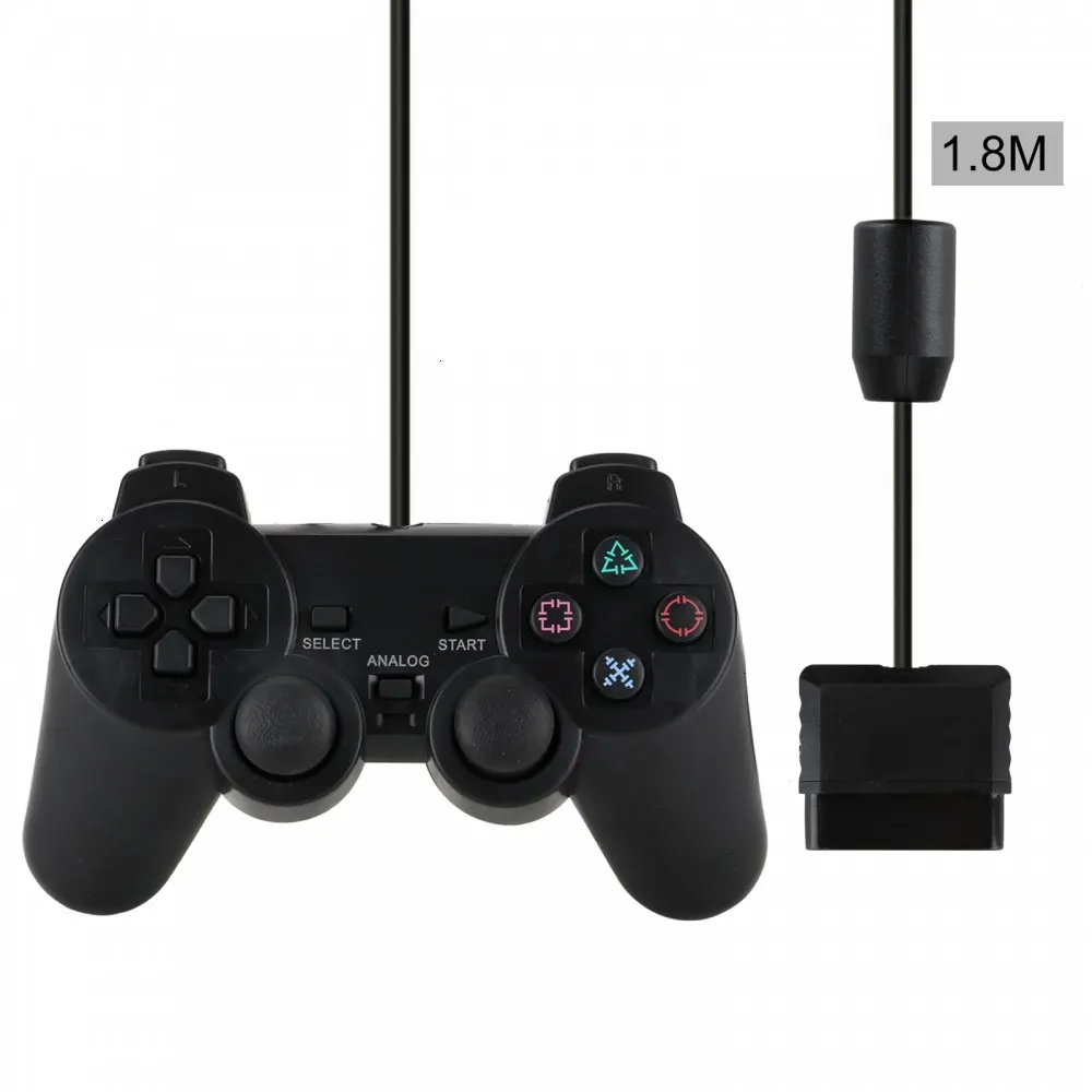 Controle usb com fio para ps2, gamepads console para ps2