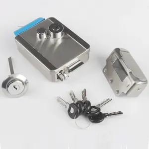 قفل حافة كهربائي DC12V نظام التحكم في الوصول الداخلي للفيديو المنزلي من الفولاذ المقاوم للصدأ مع مفاتيح قفل باب بوابة كهربائية - Product Image 3