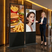 Pantalla Digital de 32 Pulgadas, Señalización, Kiosco Publicitario, Pantalla Táctil LCD, Soporte de Piso Inteligente con WIFI para Interiores, OEM