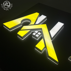 Enseigne LED personnalisée à double éclairage avec plaque arrière noire pour l'image de marque des agences immobilières - Product Image 3