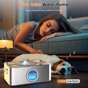 Bomba alimentadora de agua <span class=keywords><strong>para</strong></span> mascotas de <span class=keywords><strong>acero</strong></span> <span class=keywords><strong>inoxidable</strong></span> de 12L personalizable, bebedero grande <span class=keywords><strong>para</strong></span> gatos y <span class=keywords><strong>perros</strong></span>, producto <span class=keywords><strong>para</strong></span> mascotas con carga - Product Image 6