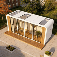Maison préfabriquée de luxe de 40 pieds, design moderne abordable, type cabane Apple, avec terrasse, salle de bain, cuisine, pour villa, hôtel, chambre, résidence