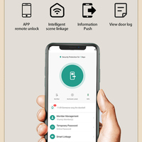 Seguridad Código digital Contraseña Huella digital Wifi Tuya App Suministro sin llave Control remoto Desbloqueo Cerradura de puerta inteligente