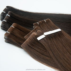 Extensiones de Cabello Remy Ruso Yuanzhen de Doble Trama con Cinta Invisible al por Mayor, Cabello Virgen sin Costuras con Doble Trama a Máquina - Product Image 1