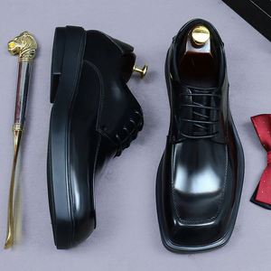 Wholesale High-quality Genuine Leather Pointed-<b>toe</b> Business Casual Waterproof Men's Shoes Suitable for Formal Occasions - Product Image 2