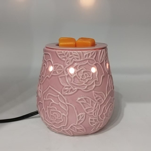 Calentador de Velas Eléctrico de Cerámica Rosa Hecho a Mano para el Día de San Valentín, Lámpara de Perfume Romántica, Calentador de Cera Aromática con <span class=keywords><strong>Bombilla</strong></span> Halógena - Product Image 4