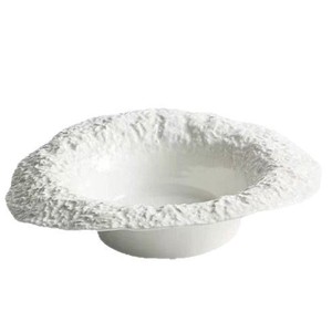Nouvelles assiettes creuses en céramique en forme de chapeau de paille, bord blanc, pour salades, champignons, soupes et pâtes, idéales pour les fêtes - Product Image 6