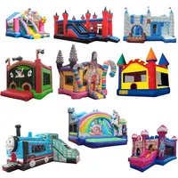 قلعة قابلة للنفخ للأطفال, قلعة كرتونية ملونة قابلة للنفخ القلعة التجارية للقفز الهوائي قلعة المنزل للأطفال