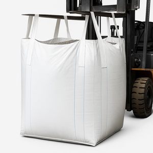 Sacos a granel FIBC Super Sack de alta resistencia industrial, de 1 tonelada, para transporte de granos y grava, con cierre tipo Duffle Top, fondo plano, de polipropileno, para uso agrícola. - Product Image 1