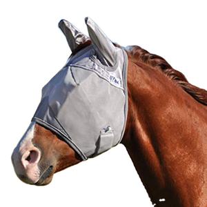 Kulakları ile yarım yüz at sinek maskesi siyah gümüş Retro büyük tam boy - Product Image 1