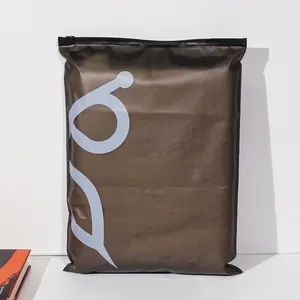 Logo kustom hitam poli Mailer plastik tas pengiriman kurir berperekat untuk celana dalam t shirt paket pakaian