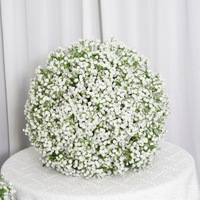 Bola Bunga Sutra Buatan Gaya Korea Dekorasi Lorong Pernikahan Buket Besar Bunga Baby's Breath Palsu Model All Sky Star