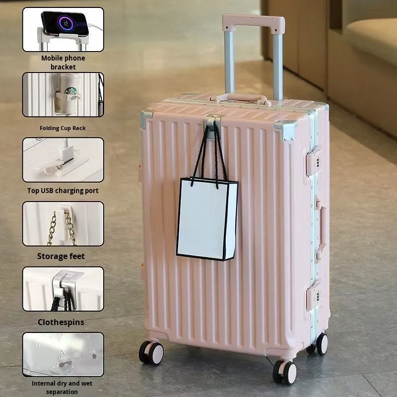New Multifunctional Rechargeable PC Trolley case