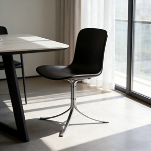 <span class=keywords><strong>Chaise</strong></span> de salle à manger noire de style moderne du milieu du siècle avec cadre incurvé, revêtement <span class=keywords><strong>en</strong></span> <span class=keywords><strong>tissu</strong></span> et pieds <span class=keywords><strong>en</strong></span> métal durables, ajustement confortable - Product Image 4