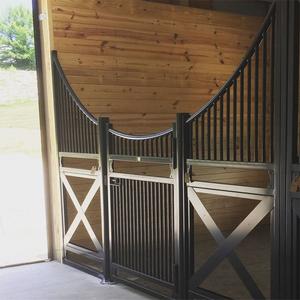 Fronts de stalle de cheval de prix usine avec la finition enduite de poudre 3.6m de large pour l'arène d'équitation professionnelle et la grange de ranch - Product Image 2