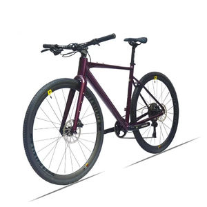 Vélo de route pour adultes, 10 vitesses, cadre en aluminium et fibre de carbone haute résistance, double frein à disque, Zxc-258 Vulcan 700C Aluminu - Product Image 1