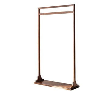 Walnut Wood Floor Standing Clothes Rack Solid Wood Coat Rack For Living Room And <b>Bedroom</b> Simple Home Use With Shoe <b>Shelf</b> - Product Image 5