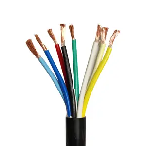 Chine fabricant PVC isolé 3 noyaux 4 noyaux 5 noyaux câble d'alimentation de ligne de fil flexible électrique
