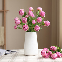 AL-5927 Nouveauté Fleurs de lotus artificielles en tissu de soie à 3 têtes 43CM Fleur de lotus pour mariage
