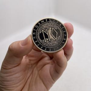 Pièce commémorative souvenir en cuivre plaqué, style gothique, avec motifs Ouija, clairvoyance ou ange de la mort, pour la prévision des décisions Oui/Non - Product Image 4