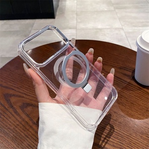 Funda Magnética Mate Transparente de Acrílico Antigolpes con Soporte Metálico para Lentes, para iPhone 17, 17 Air, 16, 15, 14, 13, 12 Pro Max - Product Image 6