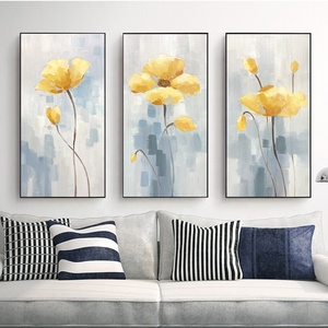 Dipinti a Olio su Tela di Fiori Gialli, Arte Murale Classica Moderna Dipinta a Mano, Vendita all'Ingrosso - Product Image 2