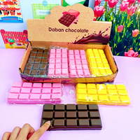 Jouet Squishy en forme de barre de chocolat multicolore, anti-stress, à rebond lent, vente en gros