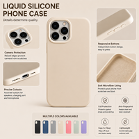 Coque de téléphone en silicone liquide TOPIN SRP-E016, toucher doux, antichoc pour iPhone, plusieurs couleurs, personnalisable, épaisseur 23,8 mm