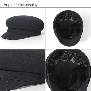Custom Logo Blank Cap Plain Newsboy Cabbie Baker Boy Beret Cap Driving Sun Fashion Fitted Caps Casual Peaked Ivy Hat
