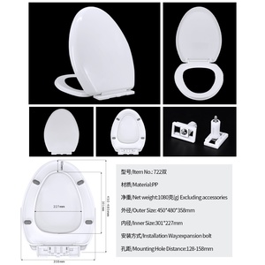 Siège de <span class=keywords><strong>toilette</strong></span> en plastique de haute qualité en forme de V à fermeture lente XJ-722, accessoire de salle de bain, couvercle de <span class=keywords><strong>toilette</strong></span> - Product Image 6