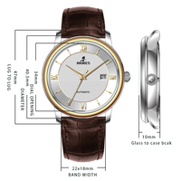 MIYOTA 9015 Mouvement Automatique 34mm Cadran Ouverture 5ATM Acier Inoxydable Saphir Cristal Bas quantité minimale de commande à Personnalisé pour Hommes