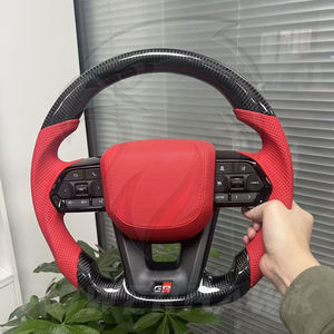 Setir Kulit Karbon Premium Gaya GR untuk Toyota Hilux Revo N70 N80 Tacoma Tundra Fortuner Land Cruiser LC300 LC200 - Product Image 1