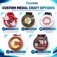 Médaille de golf personnalisée en gros, trophée de récompense en métal haut de gamme pour événements d'entreprise, avec logo personnalisé, ruban et emballage de luxe
