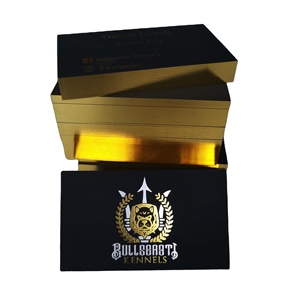 Biglietti di ringraziamento per matrimonio d'affari di lusso con lamina d'oro e bordi cartoline realizzate con carta di qualità-carta Offset popolare - Product Image 1