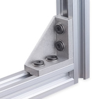 Profilé en aluminium en forme de L, connecteur triangulaire à un seul côté, connexion à angle droit de 90 degrés, 20 30 40, support d'angle à résistance fixe