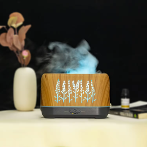 Grain de bois creux blé aromathérapie huile essentielle humidificateur flamme conception ménage arôme diffuseur électronique volcan Machine - Product Image 5