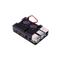 Raspberry Pi 4B Case Aluminum Alloy Case with Dual Fans for Raspberry Pi 4 Model B