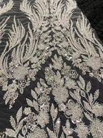 DELACE – patchs de fleurs de haute qualité, appliques de dentelle avec perles, tissu brodé pour robe de soirée
