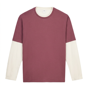 Camiseta Personalizada de Manga Larga con Doble Capa de Algodón 100%, Diseño Gráfico con Logotipo Impreso y Corte Cuadrado - Product Image 1