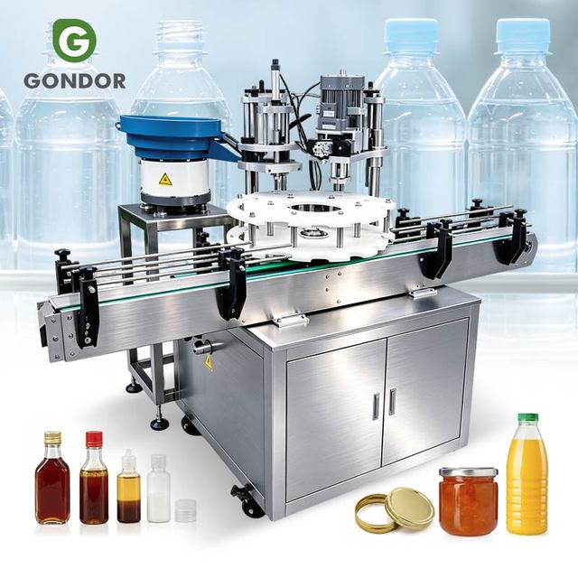 Wine Juice Rotary Sealing Automatic Beverage Bottle Filling and Capping Machine Twist off with Feeder