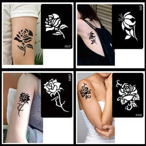Plantilla de tatuaje temporal de <span class=keywords><strong>imagen</strong></span> pequeña Popular papel de plantilla de pintura corporal <span class=keywords><strong>para</strong></span> tatuaje de Henna - Product Image 2