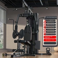 Station d'entraînement complète, presse à jambes, développé couché, tout en un, machine d'entraînement musculaire avec pile de poids de 160 lb pour salle de sport à domicile