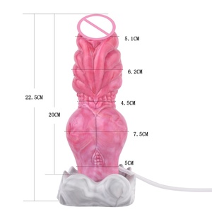 YOCY Fantasy Wolf Knot Ejaculation <b>Dildo</b> Large Anal <b>Dildo</b> Silicone Squirting Penis With Sucker Spray Liquid Sex Toys for Women - Product Image 6
