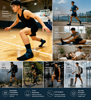 Chaussettes antidérapantes à cinq orteils CyclingTrail Running Marathon Déodorant antibactérien respirant qui évacue l'humidité Élastique Résistant à l'usure