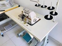 Machine à coudre industrielle Siruba 757 à 5 fils, surjeteuse robuste à entraînement direct pour vêtements de travail, tapisserie et tissus épais