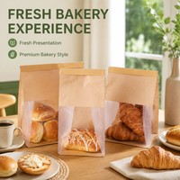 Sacs en papier kraft biodégradable OEM ODM à fermeture auto-adhésive de qualité alimentaire BOPA/CPP, emballage personnalisé pour le thé frais